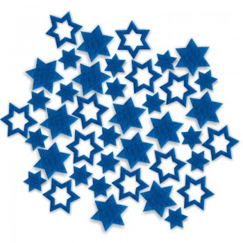 Streudeko Sterne aus Filz 25 g Beutel / blau