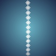 Nostalgia star garland made of flame resistant snow wool, thickness: ~ 2 cm, 12 Stars à 17 cm, length: ~ 180 cm