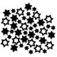 Streudeko Sterne aus Filz in schwarz