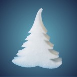 Schneetanne aus schwer entflammbarer Schneewatte, Dicke: ~ 2 cm, Grösse: 29 cm