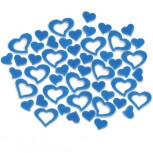 Scattering decoration motive hearts made of felt, blue / 5 g polybag