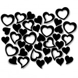Streudeko Herzen aus Filz in schwarz